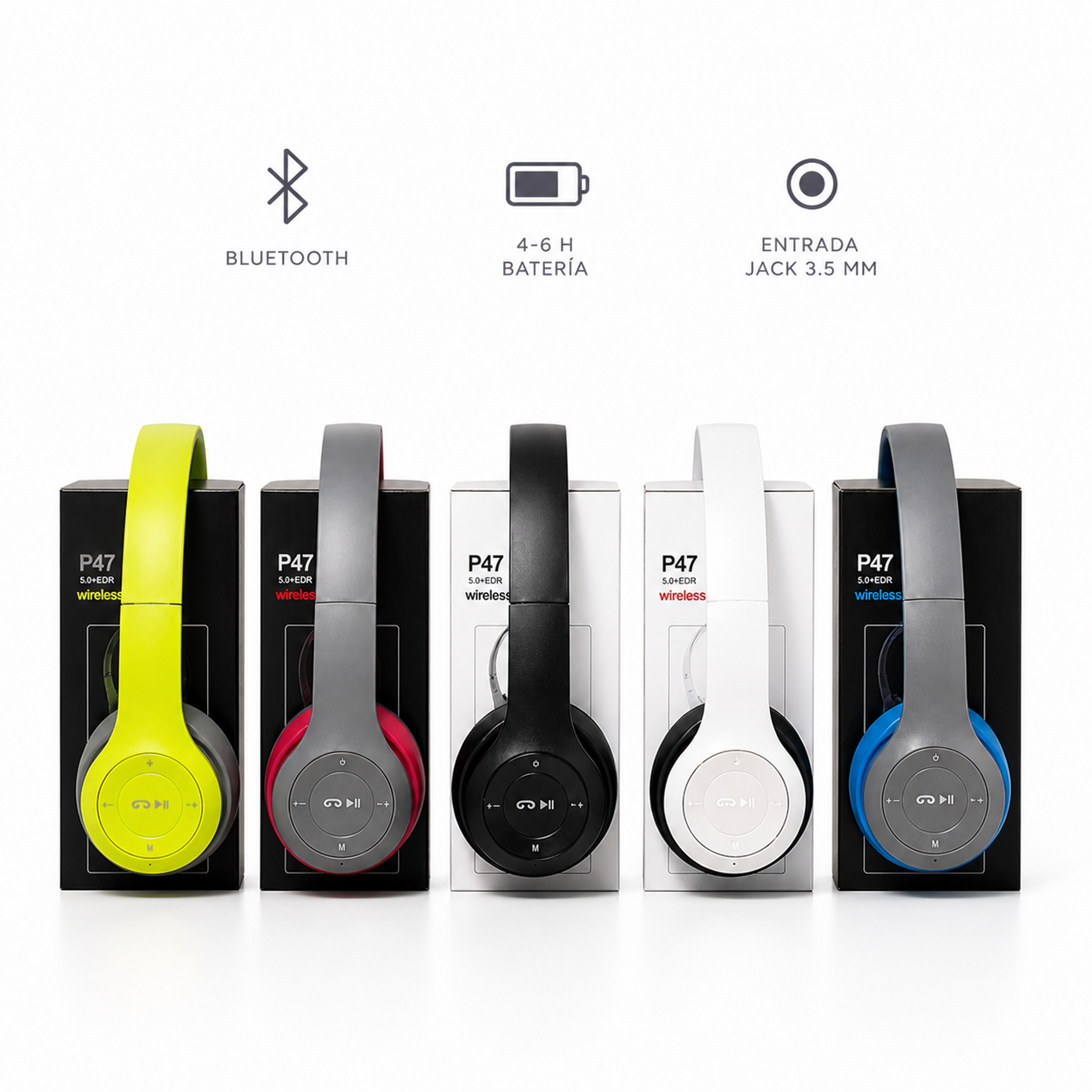 Audífonos P47 Bluetooth inalámbricos  2